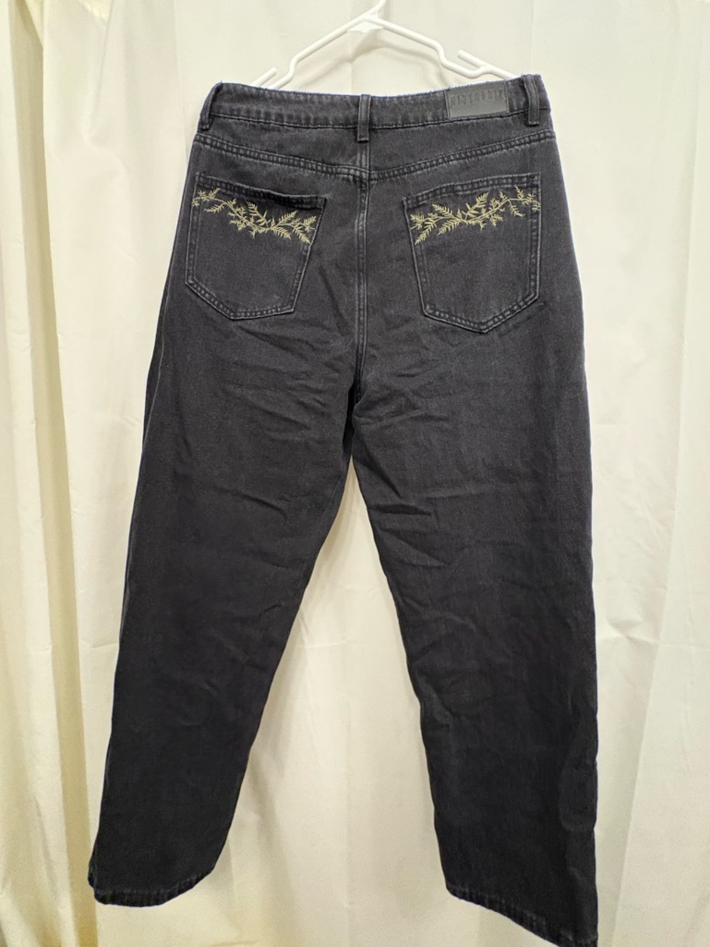 Disturbia Abellona Black Embroidered Mom Jeans - Picture 4 of 6